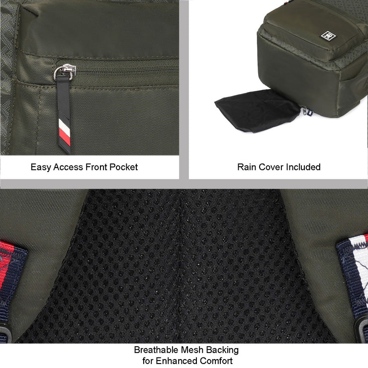 Tommy Hilfiger Mondrich Non Laptop Backpack (Olive)